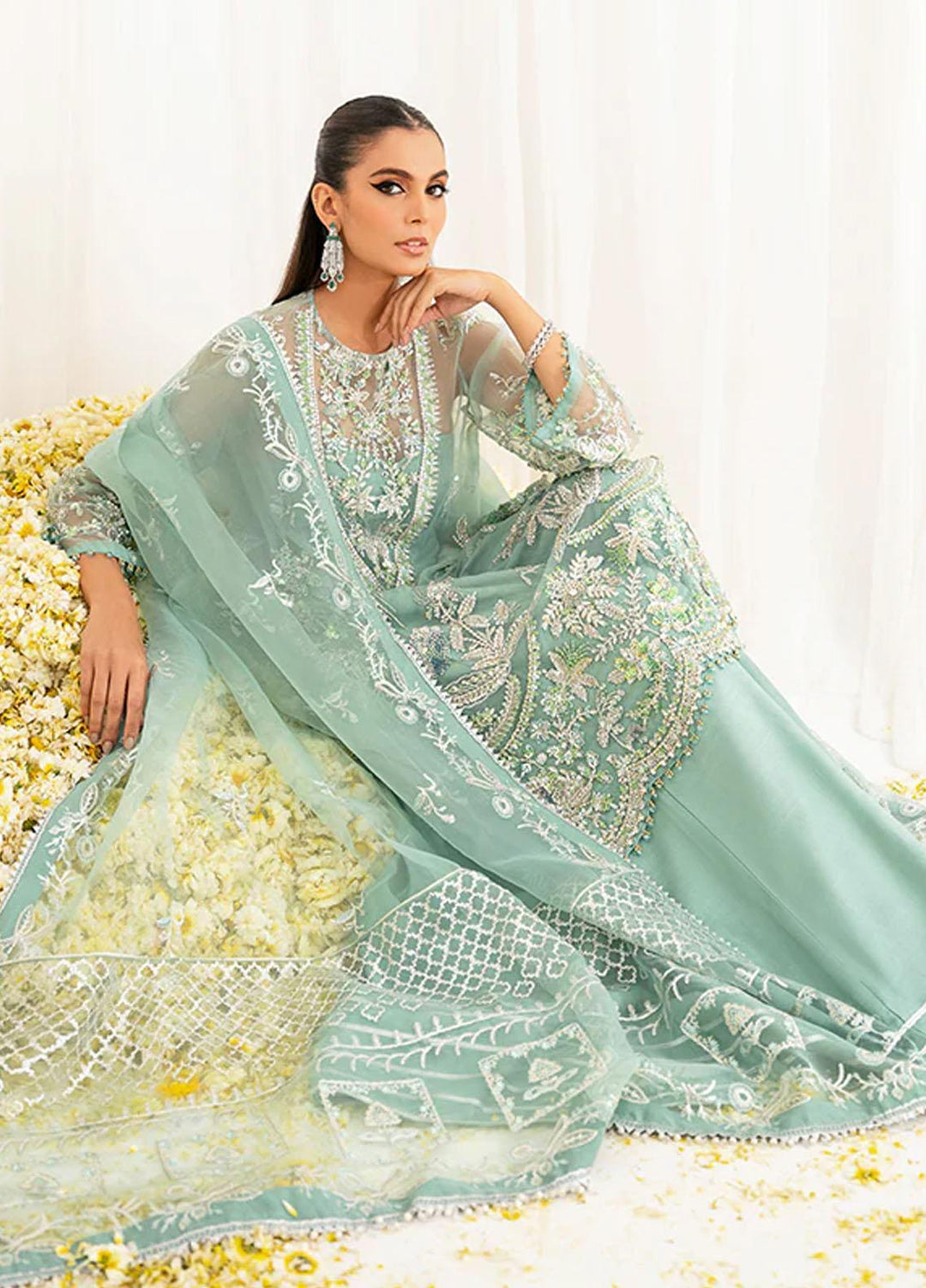Reveur By Saffron Embroidered Organza Suits Unstitched 3 Piece SFR23RV SF-08 Aislin - Luxury Collection