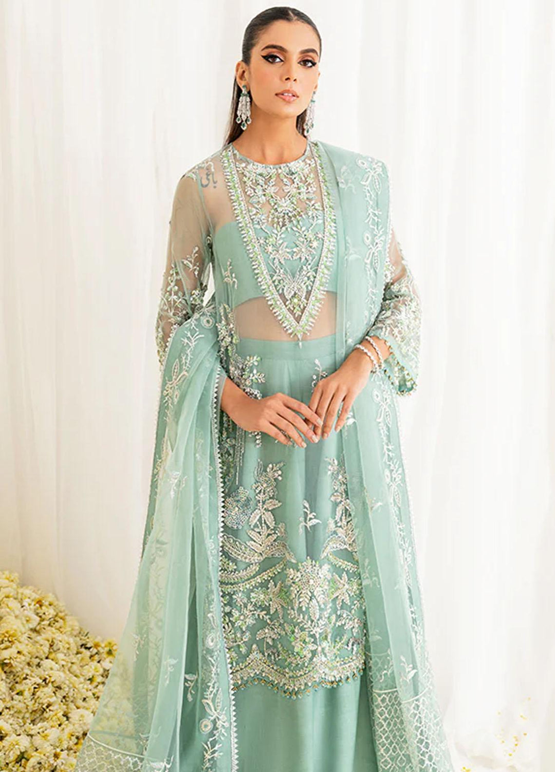Reveur By Saffron Embroidered Organza Suits Unstitched 3 Piece SFR23RV SF-08 Aislin - Luxury Collection