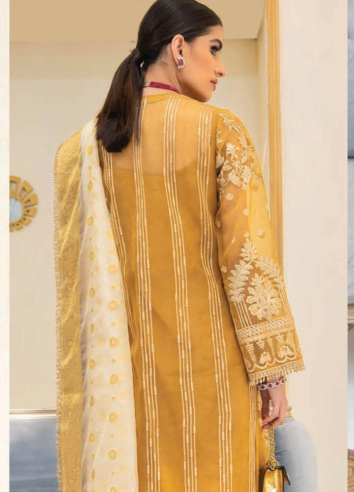 Reveuse By AIK Embroidered Organza Suits Unstitched 3 Piece AIK22R 07 - Winter Collection