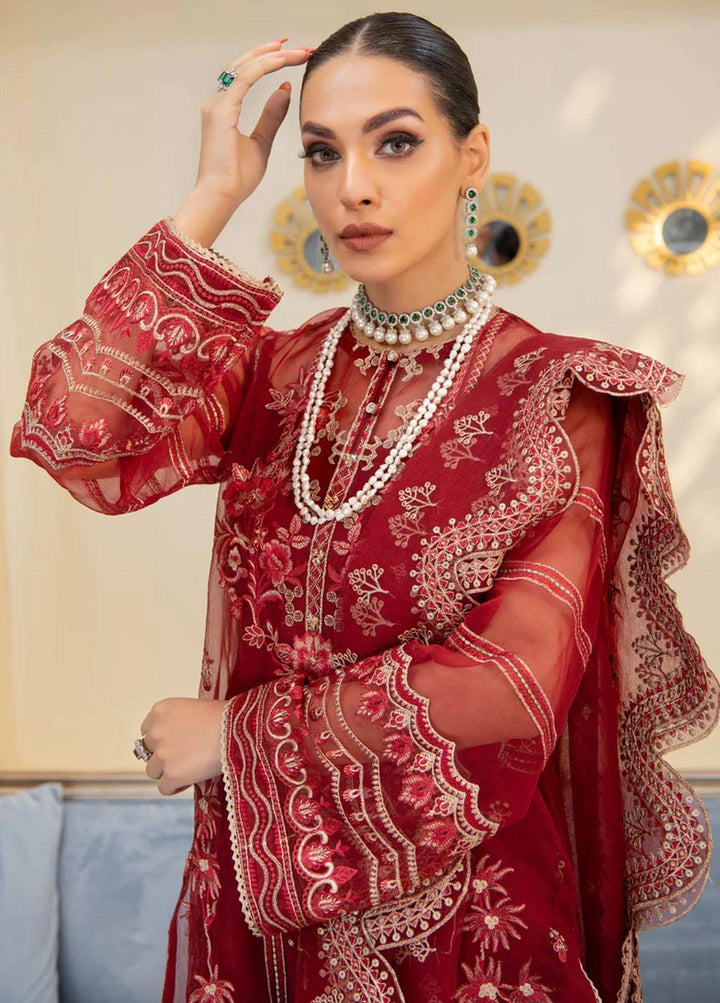 Reveuse By AIK Embroidered Organza Suits Unstitched 3 Piece AIK22R 01 - Winter Collection