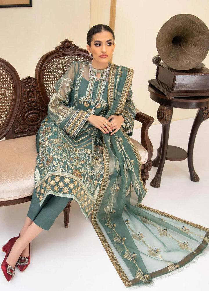 Reveuse By AIK Embroidered Organza Suits Unstitched 3 Piece AIK22R 05 - Winter Collection