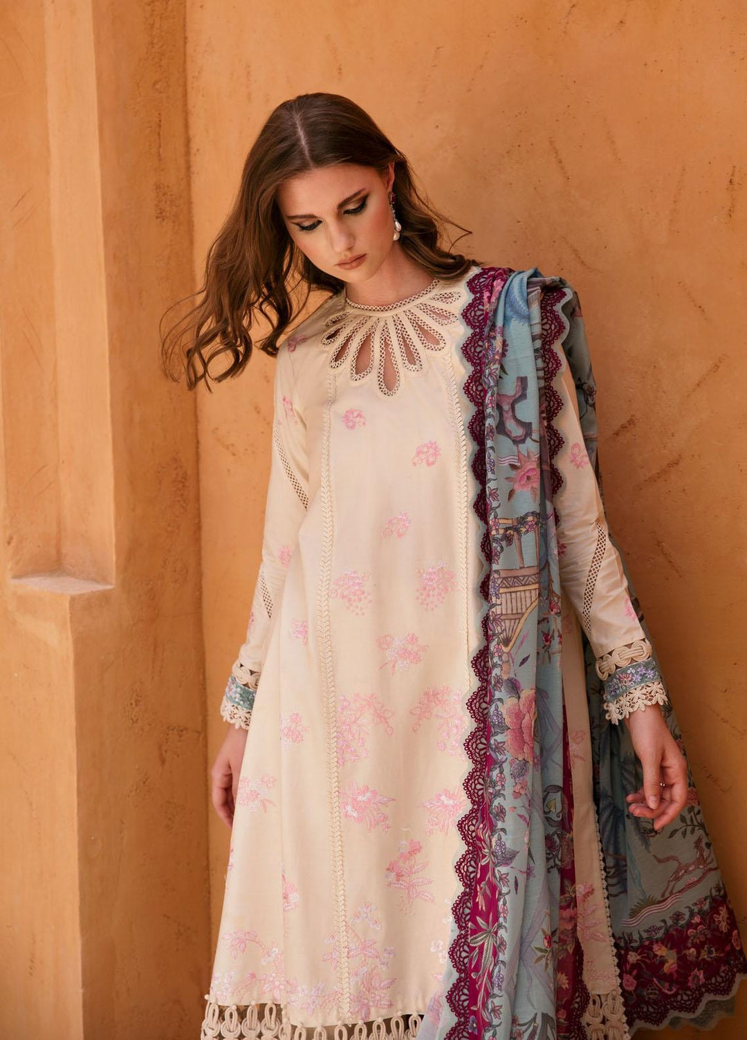 Rezene By Republic WomensWear Embroidered Lawn Suits Unstitched 3 Piece RW23R D-1B - Summer Collection