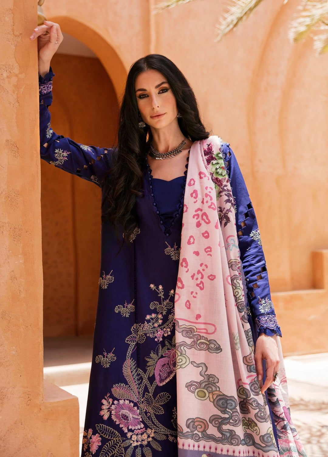 Rezene By Republic WomensWear Embroidered Lawn Suits Unstitched 3 Piece RW23R D-7A - Summer Collection
