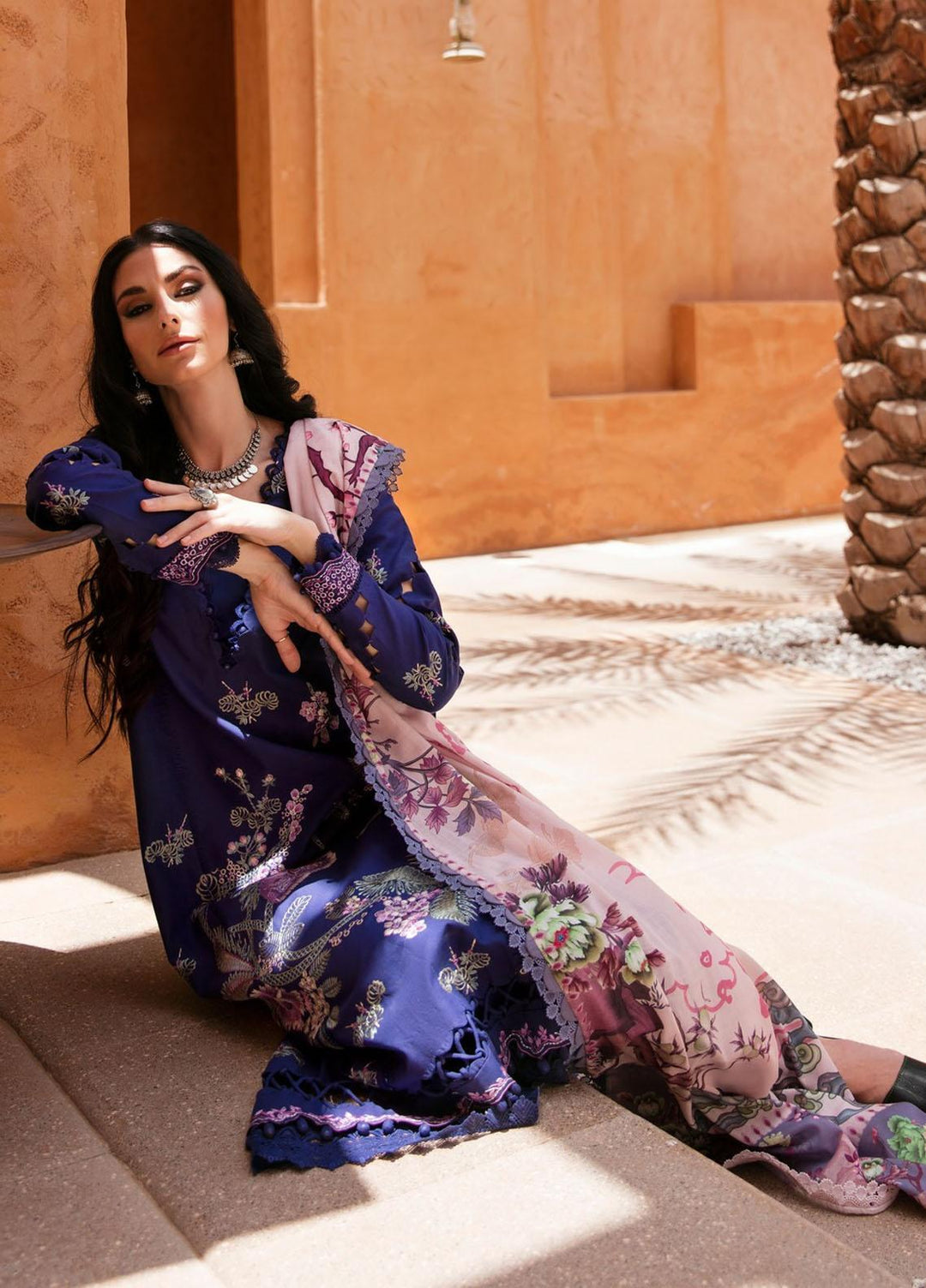 Rezene By Republic WomensWear Embroidered Lawn Suits Unstitched 3 Piece RW23R D-7A - Summer Collection