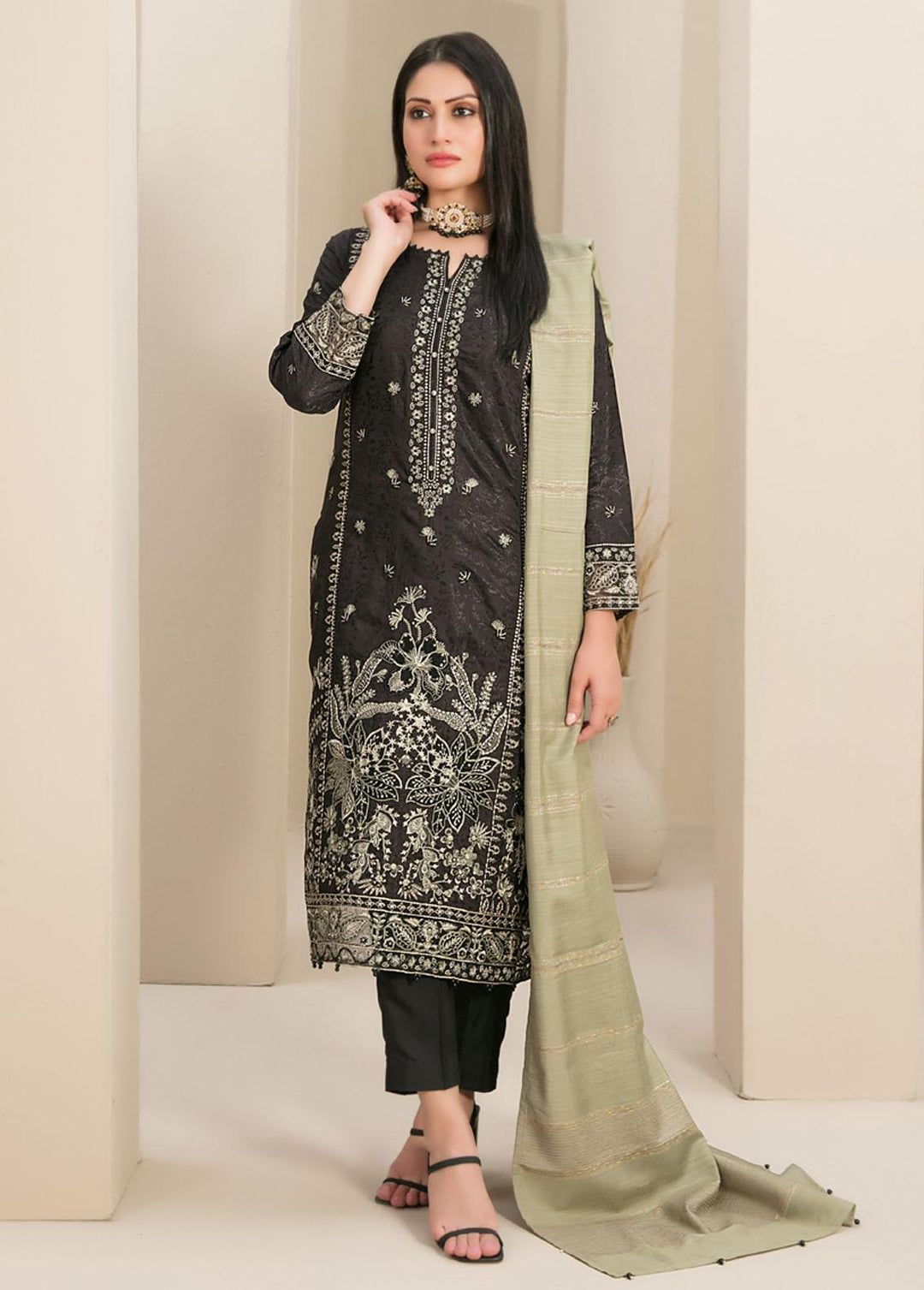 Rezma By Tawakkal Fabrics Embroidered Viscose Suits Unstitched 3 Piece TWF24R D-1134 - Formal Collection