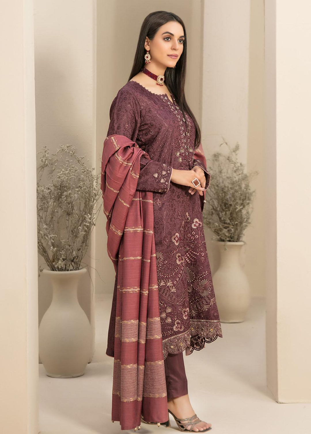 Rezma By Tawakkal Fabrics Embroidered Viscose Suits Unstitched 3 Piece TWF24R D-1136 - Formal Collection