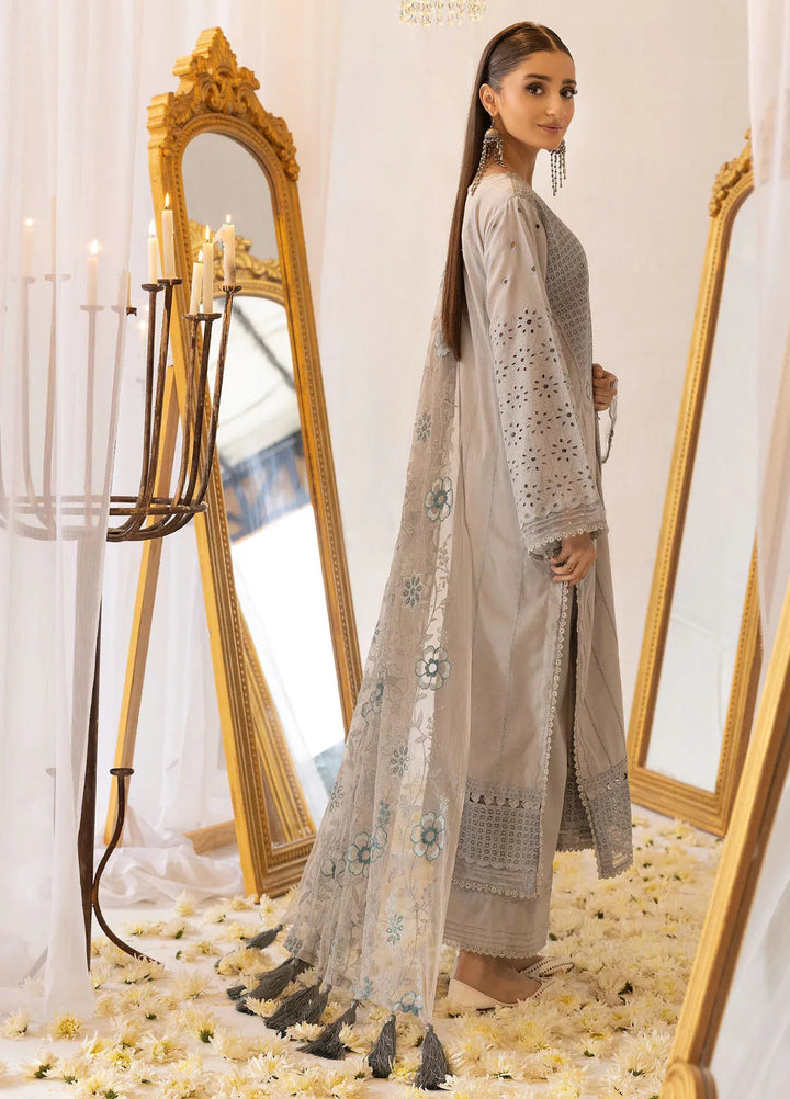 Riaz Arts Chikankari Lawn Suit Unstitched 3 Piece RA25MS D-02 - Summer Collection