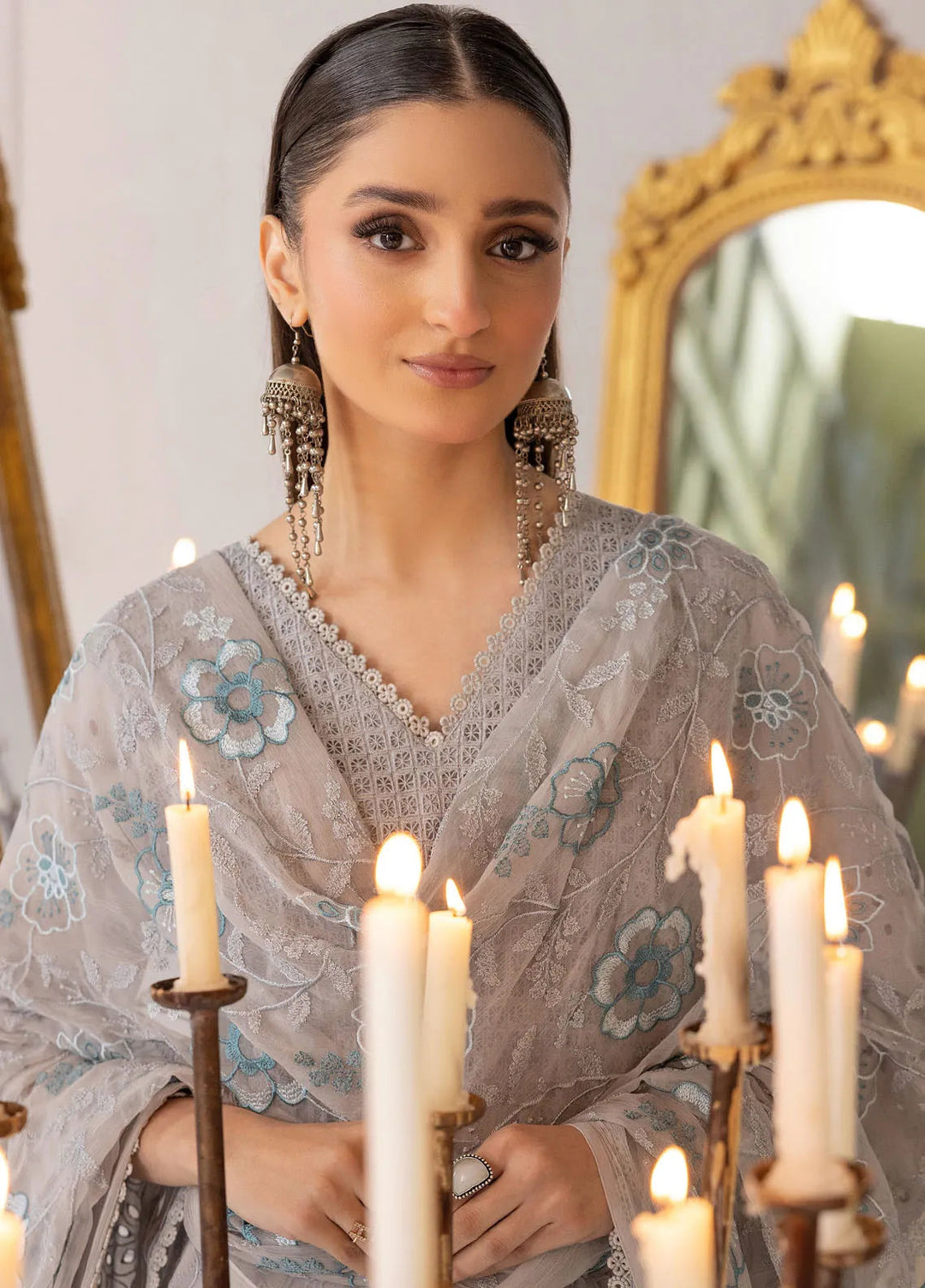 Riaz Arts Chikankari Lawn Suit Unstitched 3 Piece RA25MS D-02 - Summer Collection