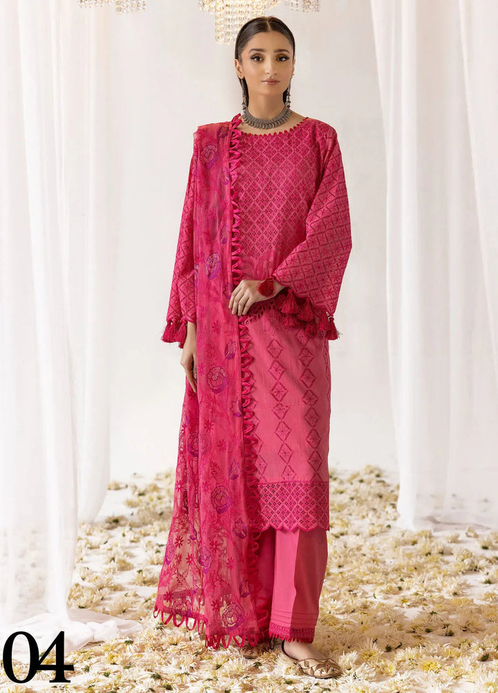 Riaz Arts Chikankari Lawn Suit Unstitched 3 Piece RA25MS D-04 - Summer Collection