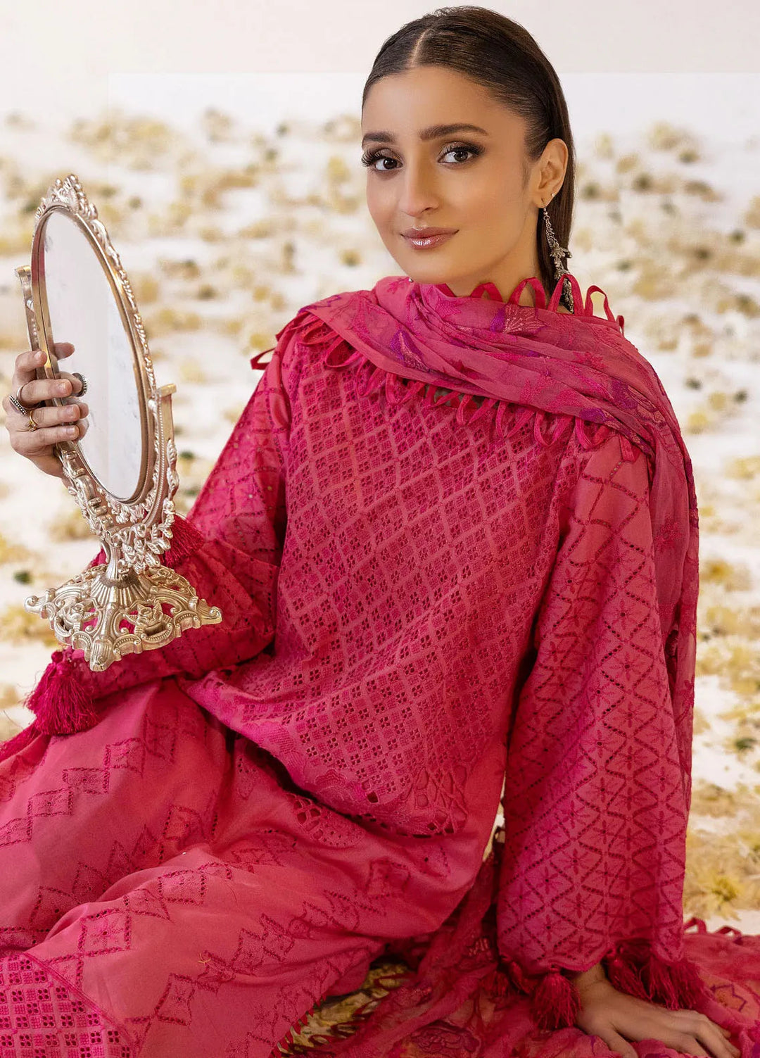 Riaz Arts Chikankari Lawn Suit Unstitched 3 Piece RA25MS D-04 - Summer Collection