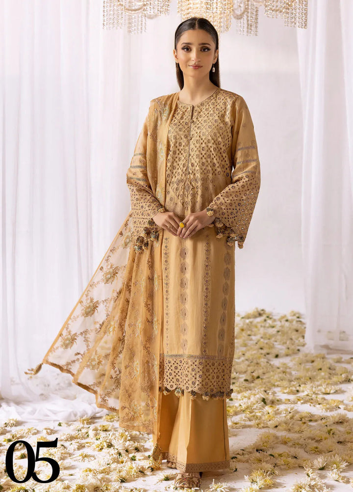 Riaz Arts Chikankari Lawn Suit Unstitched 3 Piece RA25MS D-05 - Summer Collection
