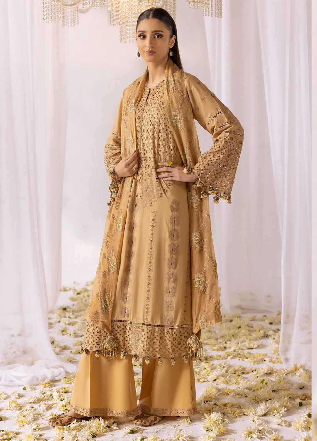 Riaz Arts Chikankari Lawn Suit Unstitched 3 Piece RA25MS D-05 - Summer Collection