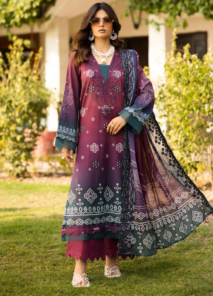 Riaz Arts Embroidered Lawn Suit Unstitched 3 Piece RA25CL AF-194 - Summer Collection
