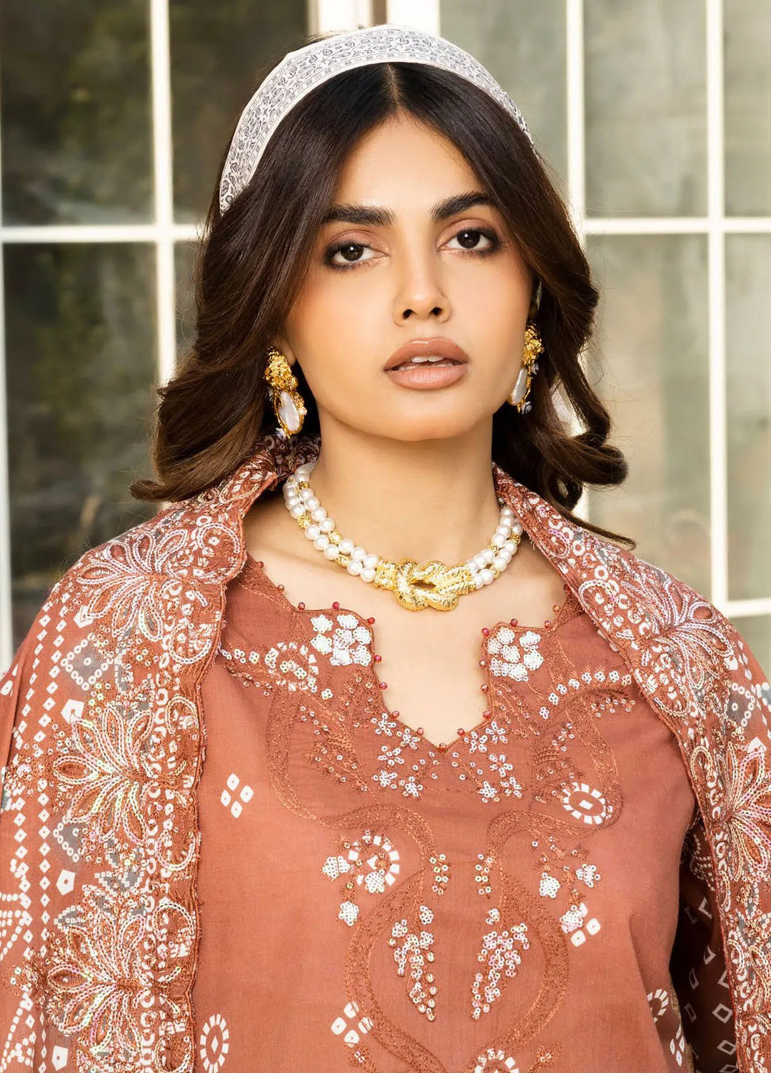 Riaz Arts Embroidered Lawn Suit Unstitched 3 Piece RA25CL AF-195 - Summer Collection