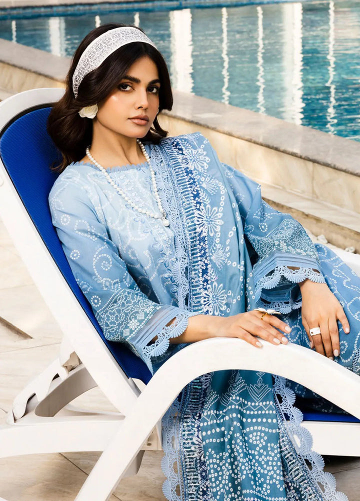 Riaz Arts Embroidered Lawn Suit Unstitched 3 Piece RA25CL AF-197 - Summer Collection