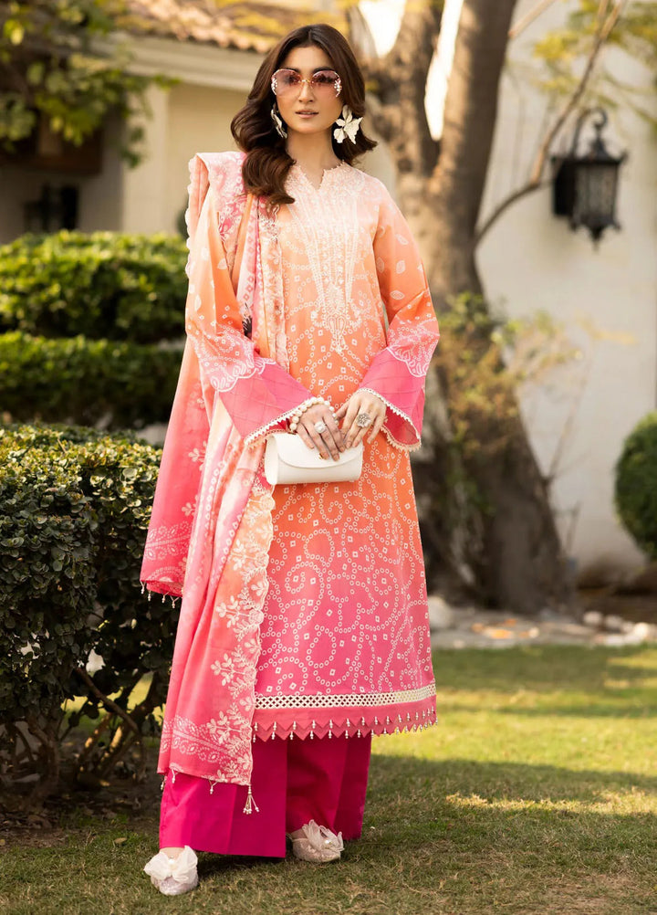 Riaz Arts Embroidered Lawn Suit Unstitched 3 Piece RA25CL AF-198 - Summer Collection