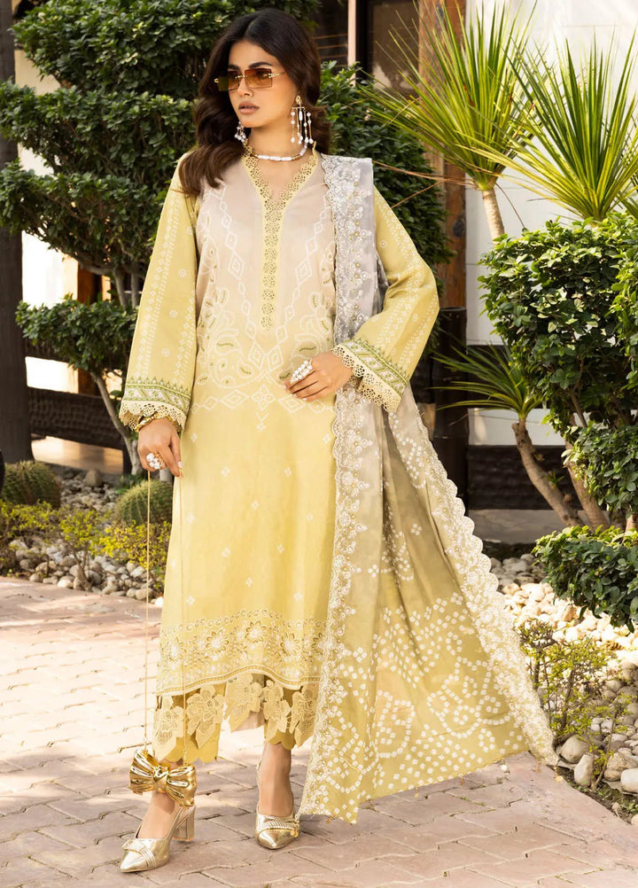 Riaz Arts Embroidered Lawn Suit Unstitched 3 Piece RA25CL AF-199 - Summer Collection