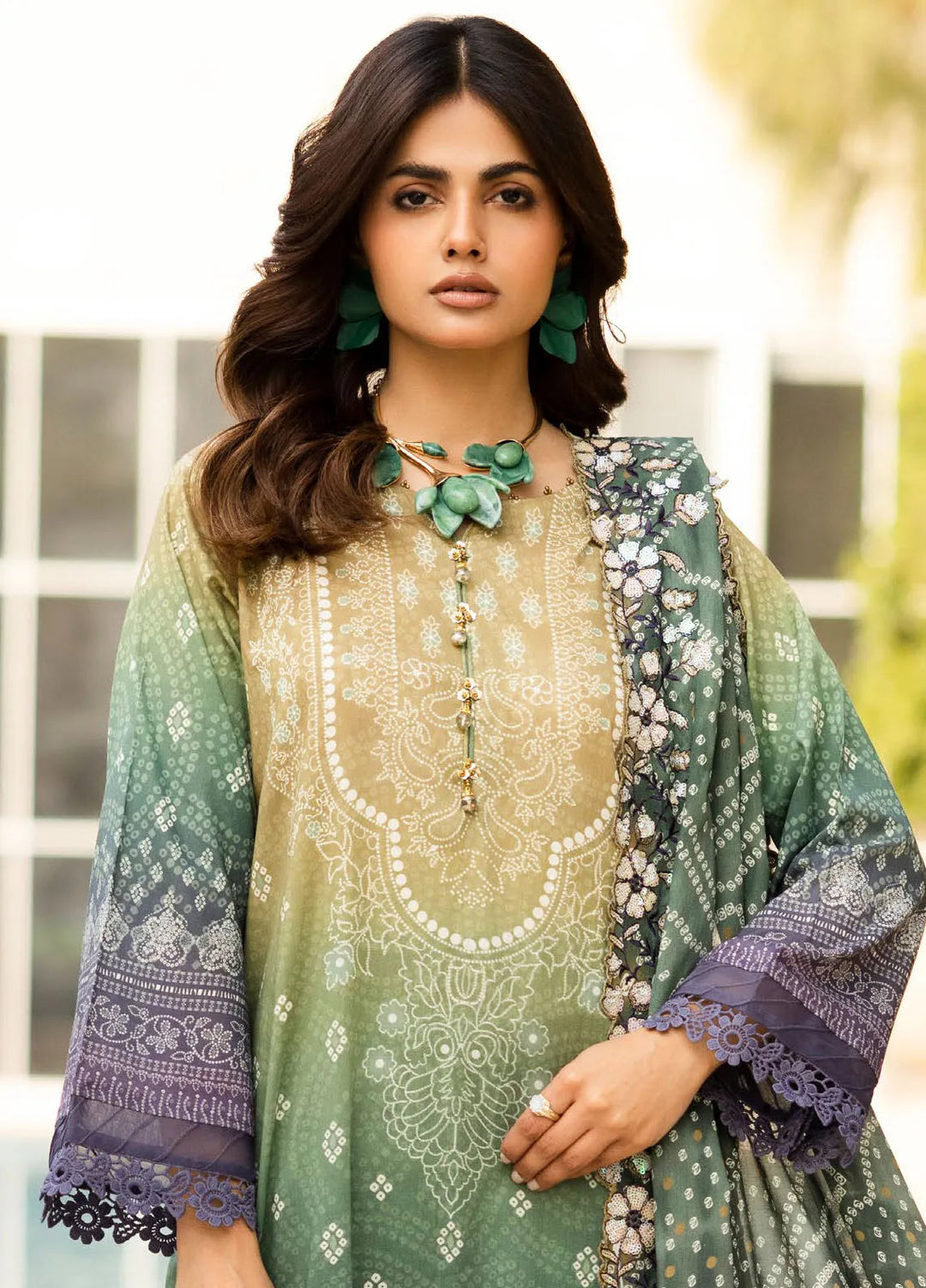 Riaz Arts Embroidered Lawn Suit Unstitched 3 Piece RA25CL AF-200 - Summer Collection