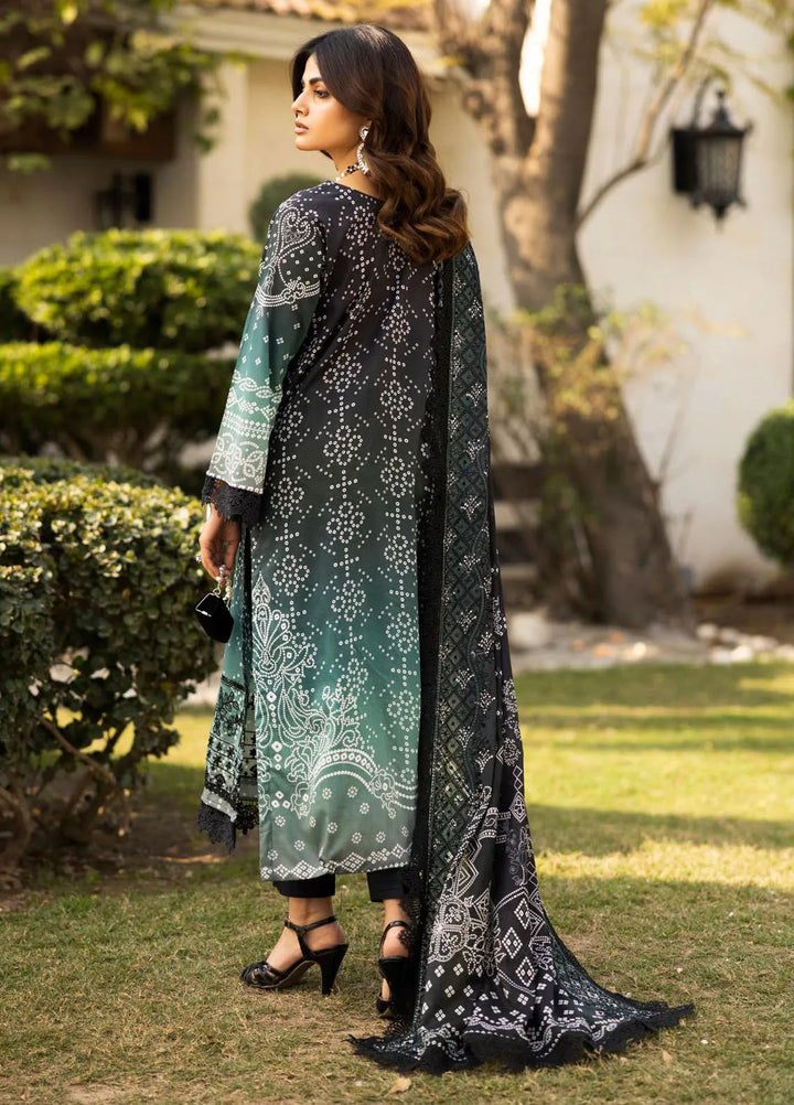 Riaz Arts Embroidered Lawn Suit Unstitched 3 Piece RA25CL AF-201 - Summer Collection