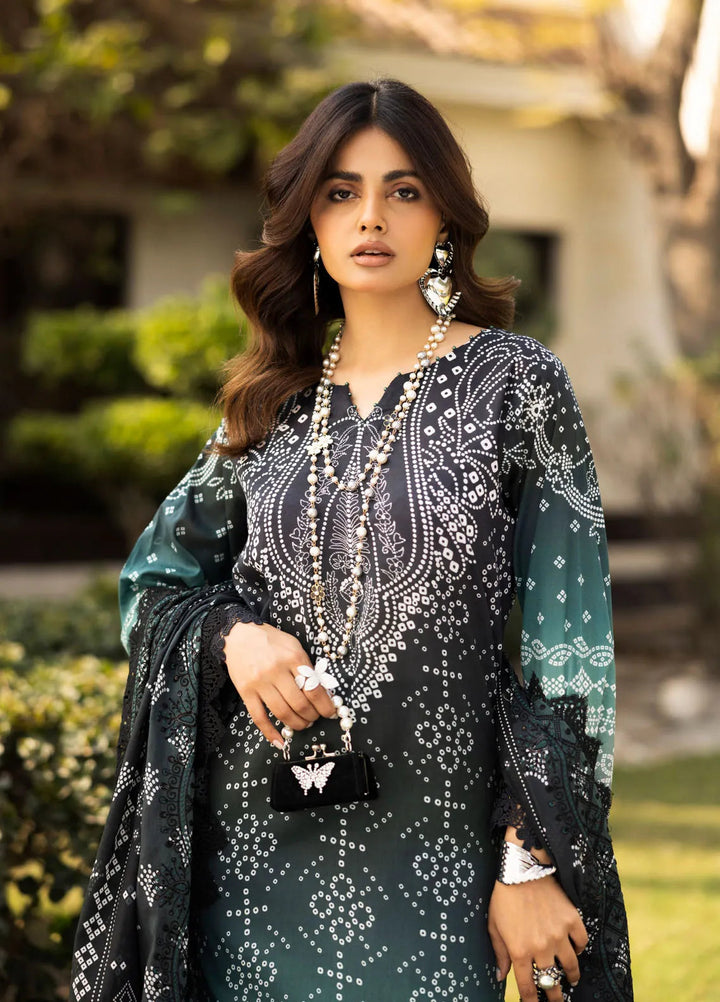 Riaz Arts Embroidered Lawn Suit Unstitched 3 Piece RA25CL AF-201 - Summer Collection