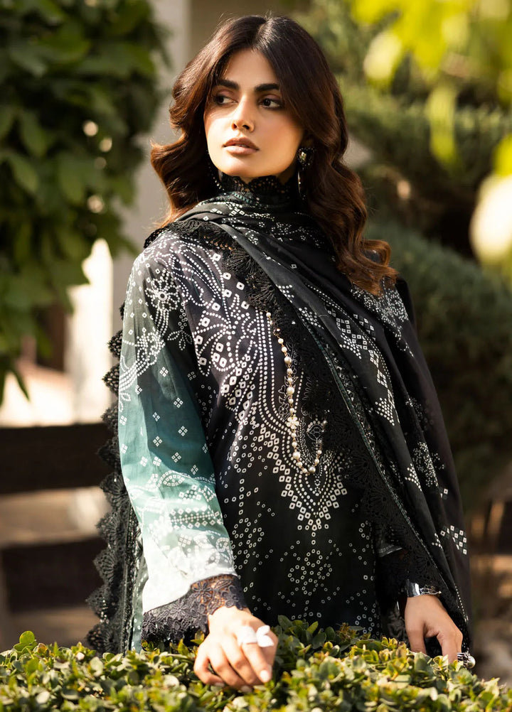 Riaz Arts Embroidered Lawn Suit Unstitched 3 Piece RA25CL AF-201 - Summer Collection