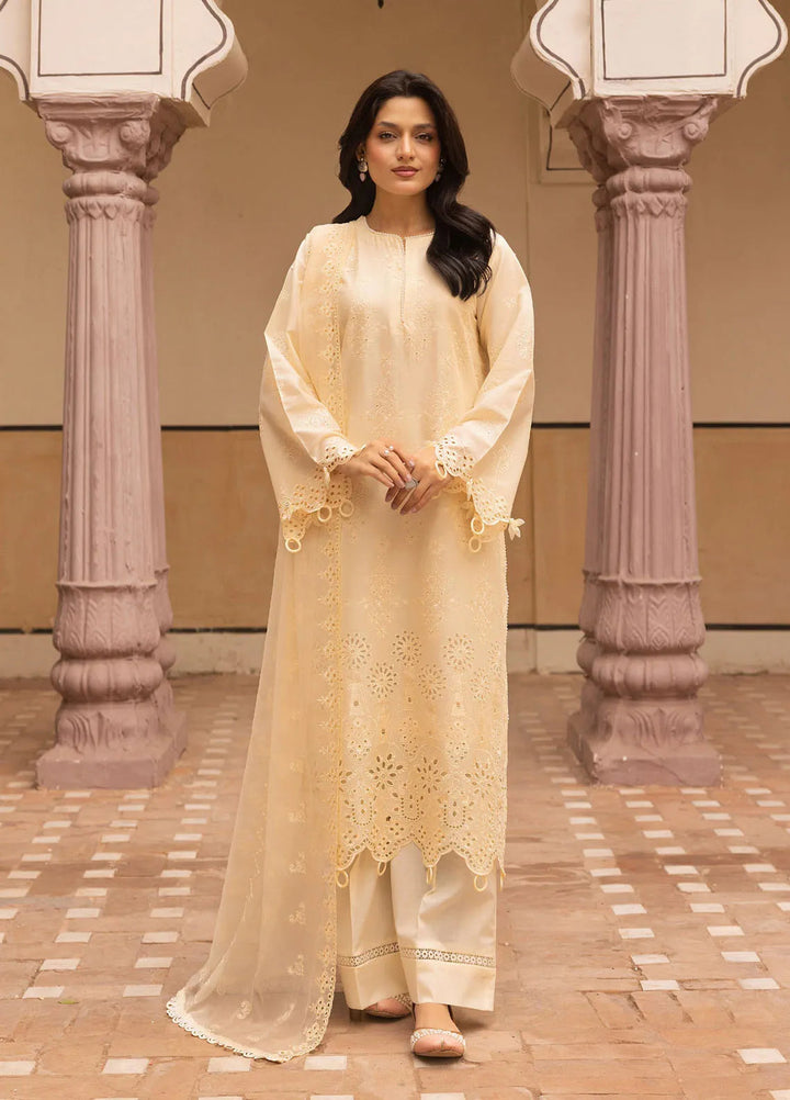 Riaz Arts Embroidered Lawn Suit Unstitched 3 Piece RA25MA D-03 - Summer Collection