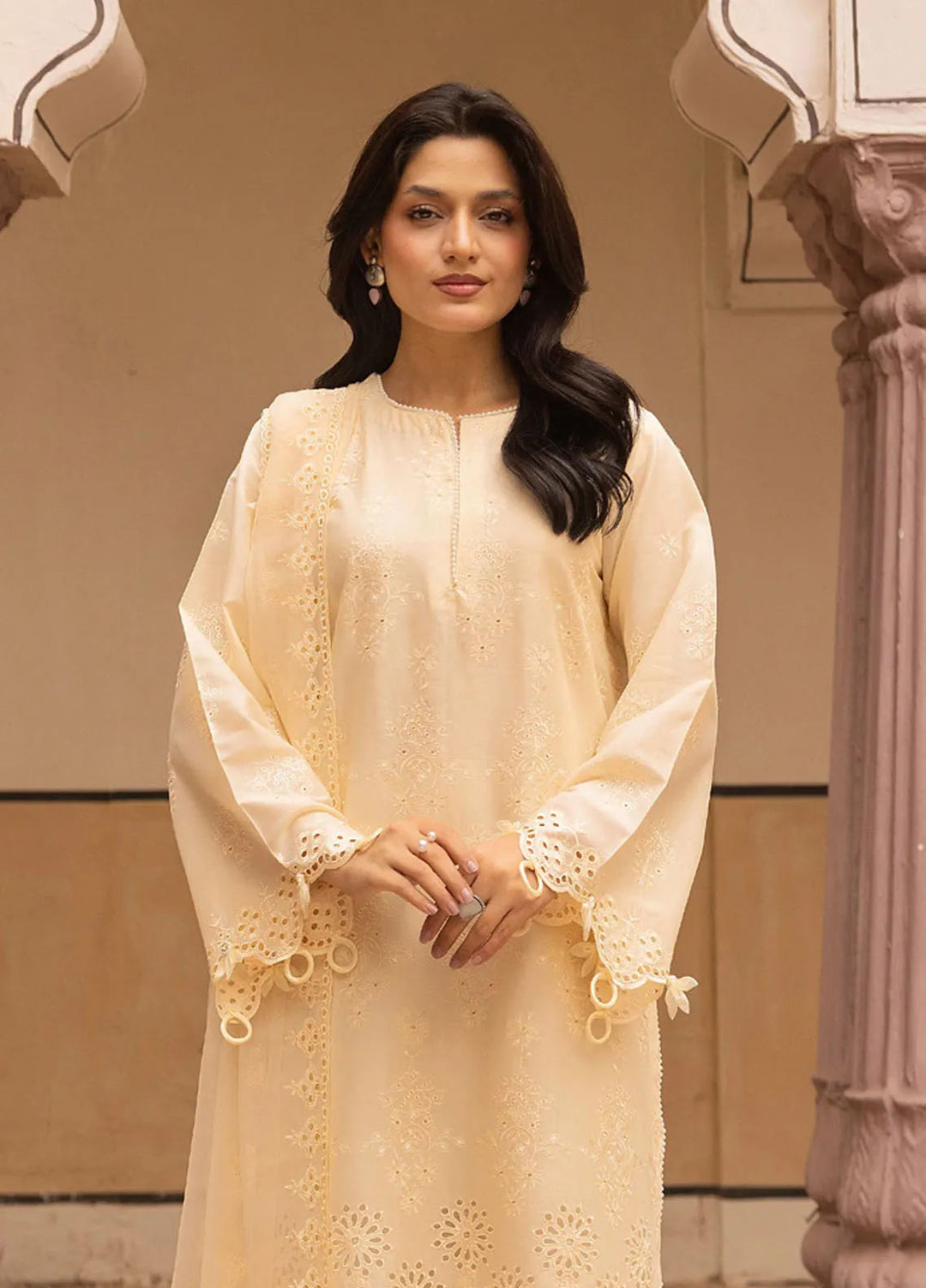 Riaz Arts Embroidered Lawn Suit Unstitched 3 Piece RA25MA D-03 - Summer Collection