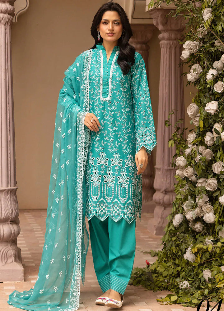 Riaz Arts Embroidered Lawn Suit Unstitched 3 Piece RA25MA D-04 - Summer Collection