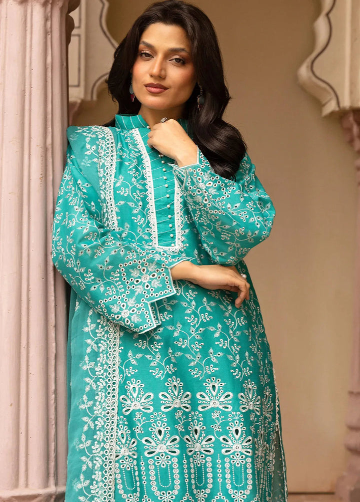 Riaz Arts Embroidered Lawn Suit Unstitched 3 Piece RA25MA D-04 - Summer Collection