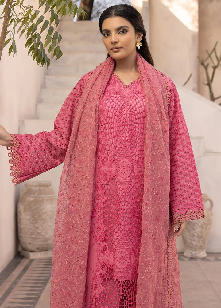 Riaz Arts Embroidered Lawn Suit Unstitched 3 Piece RA25ME D-01 - Summer Collection