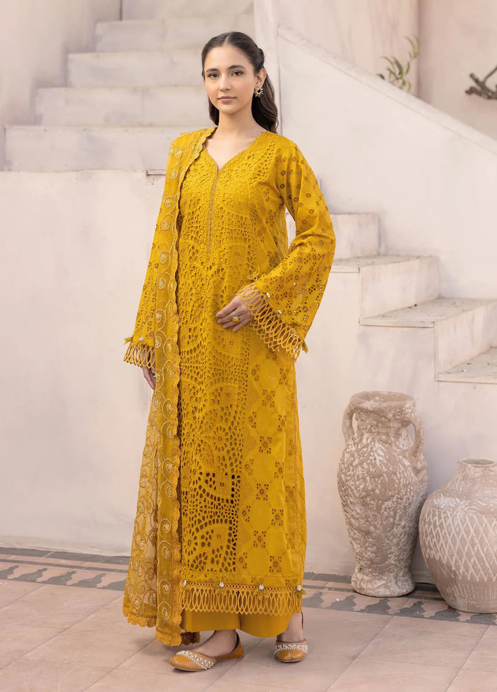 Riaz Arts Embroidered Lawn Suit Unstitched 3 Piece RA25ME D-03 - Summer Collection