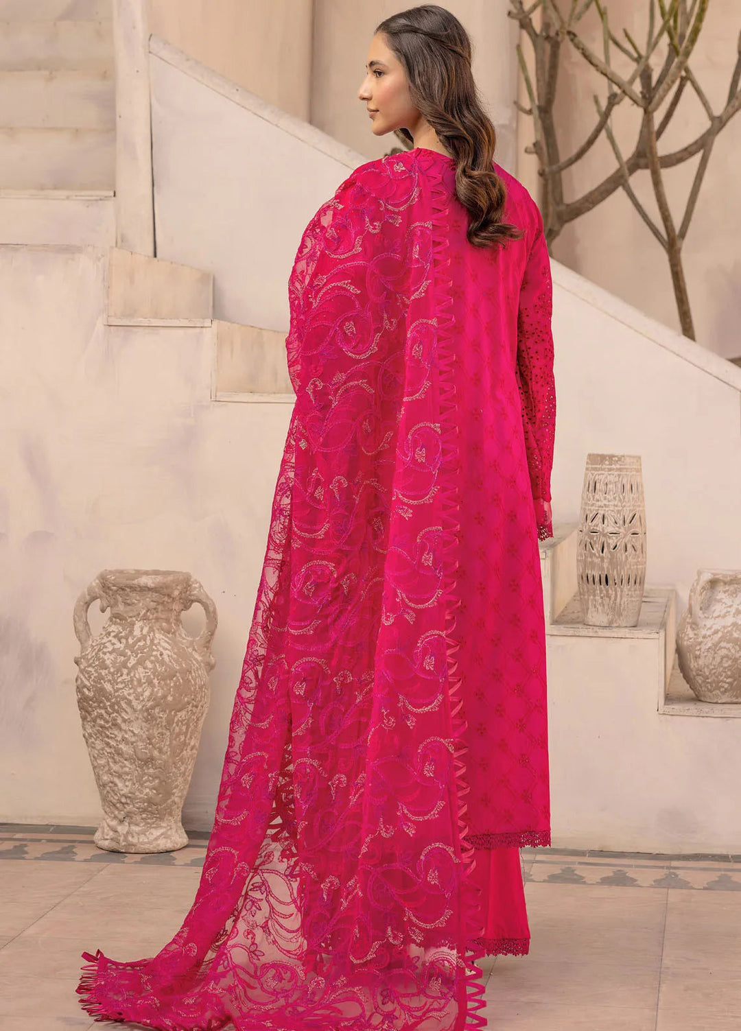 Riaz Arts Embroidered Lawn Suit Unstitched 3 Piece RA25ME D-04 - Summer Collection