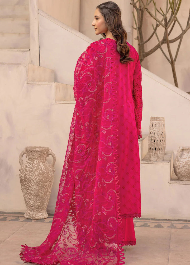 Riaz Arts Embroidered Lawn Suit Unstitched 3 Piece RA25ME D-04 - Summer Collection