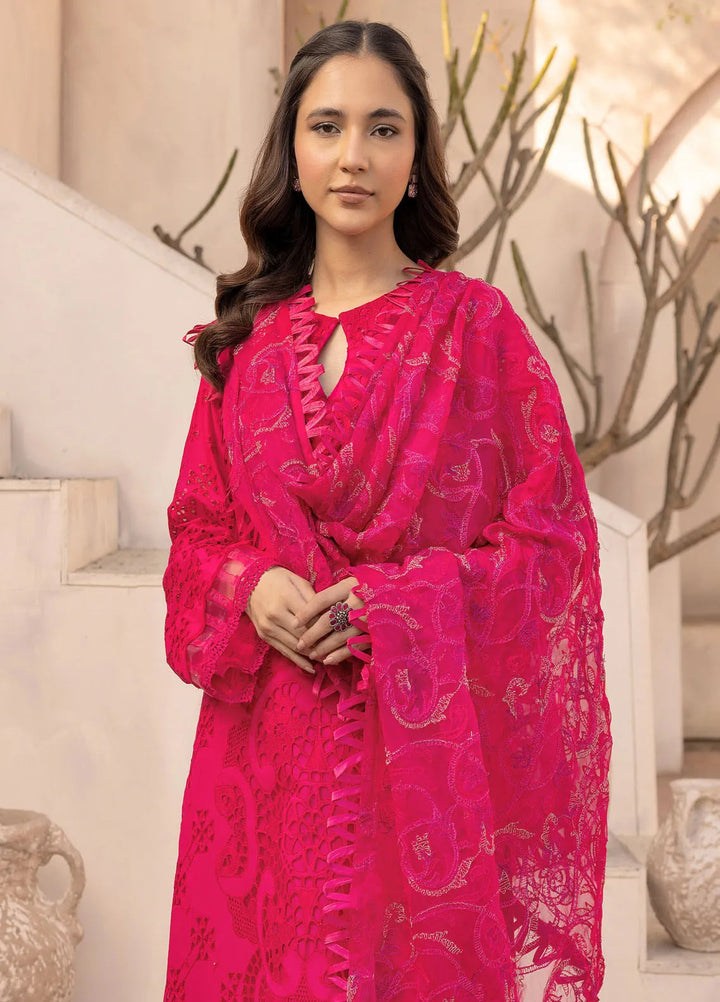 Riaz Arts Embroidered Lawn Suit Unstitched 3 Piece RA25ME D-04 - Summer Collection