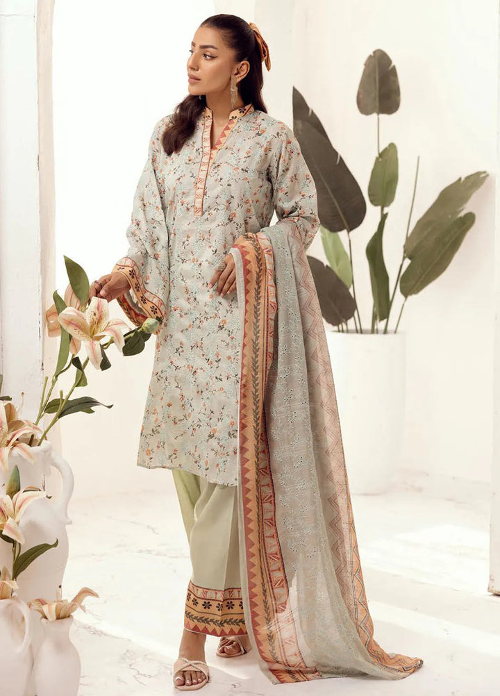 Riaz Arts Embroidered Lawn Suit Unstitched 3 Piece RA25MH D-04 - Summer Collection