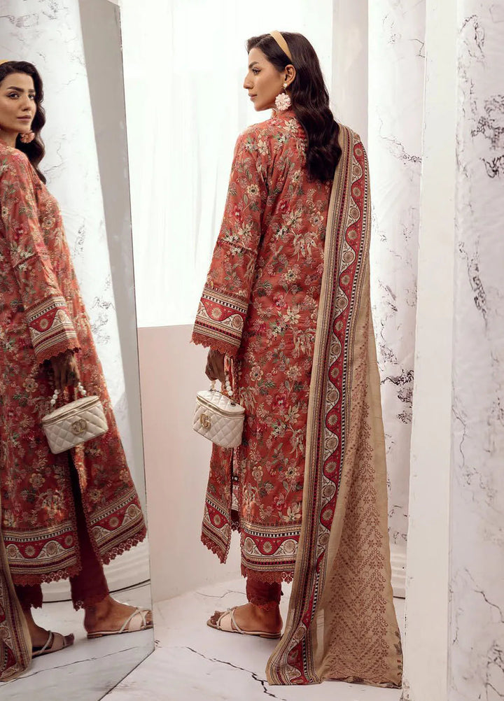 Riaz Arts Embroidered Lawn Suit Unstitched 3 Piece RA25MH D-05 - Summer Collection
