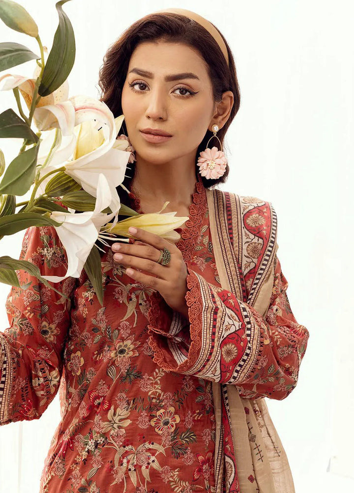 Riaz Arts Embroidered Lawn Suit Unstitched 3 Piece RA25MH D-05 - Summer Collection