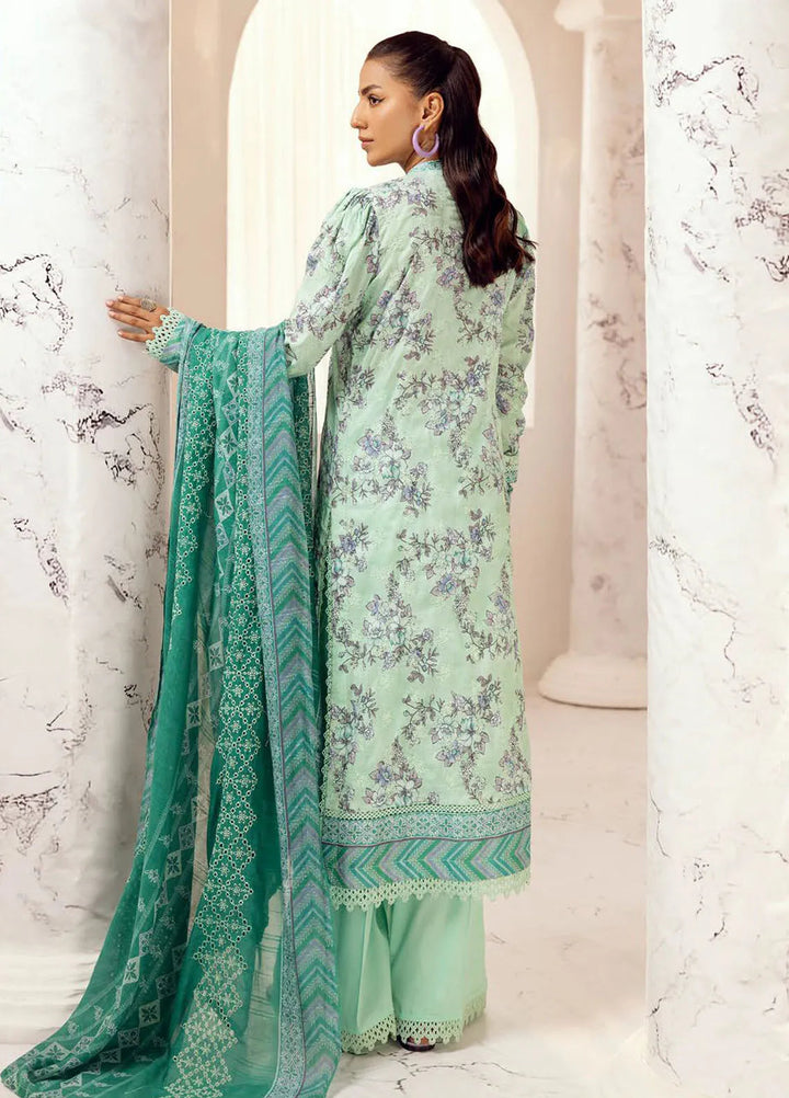 Riaz Arts Embroidered Lawn Suit Unstitched 3 Piece RA25MH D-08 - Summer Collection