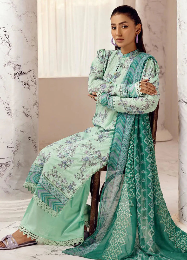 Riaz Arts Embroidered Lawn Suit Unstitched 3 Piece RA25MH D-08 - Summer Collection
