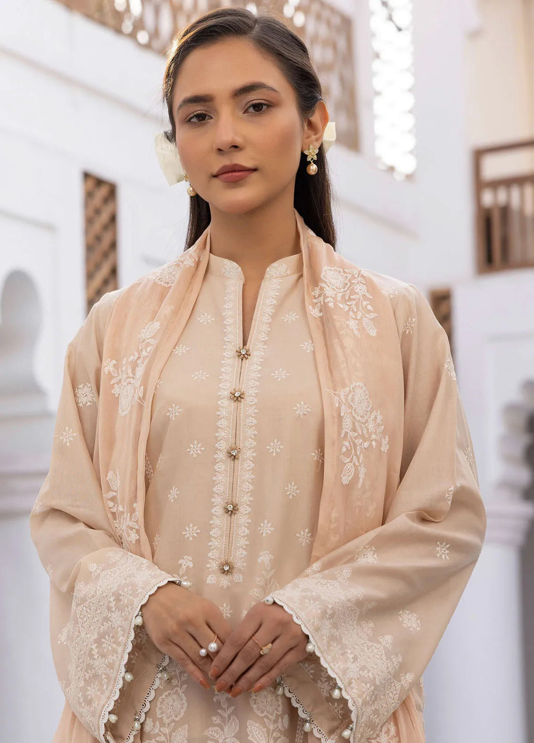 Riaz Arts Embroidered Lawn Suit Unstitched 3 Piece RA25ML D-01 - Summer Collection