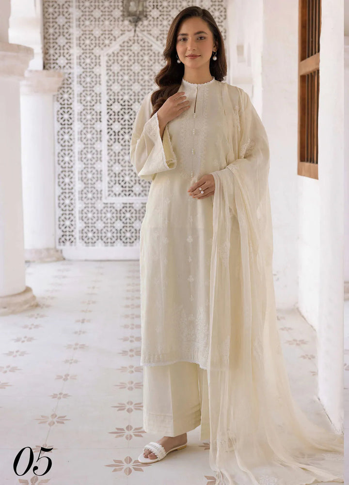 Riaz Arts Embroidered Lawn Suit Unstitched 3 Piece RA25ML D-05 - Summer Collection