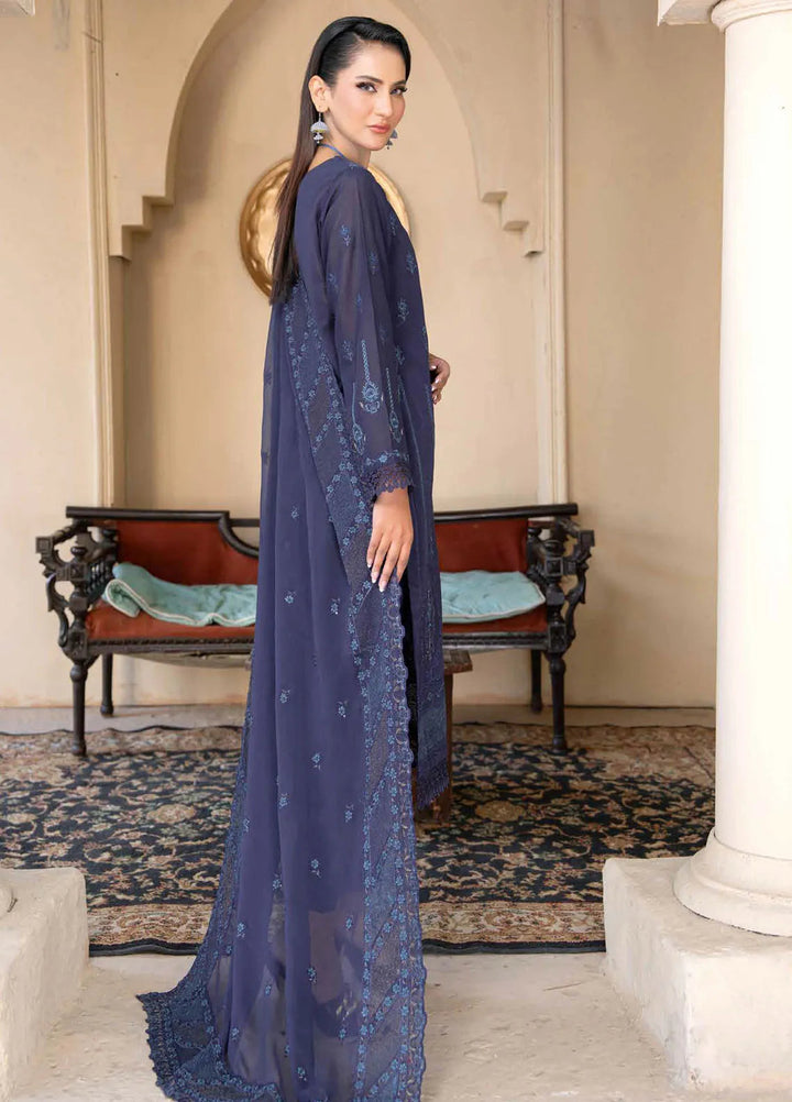 Riaz Arts Embroidered Lawn Suit Unstitched 3 Piece RA25PL D-01 - Summer Collection