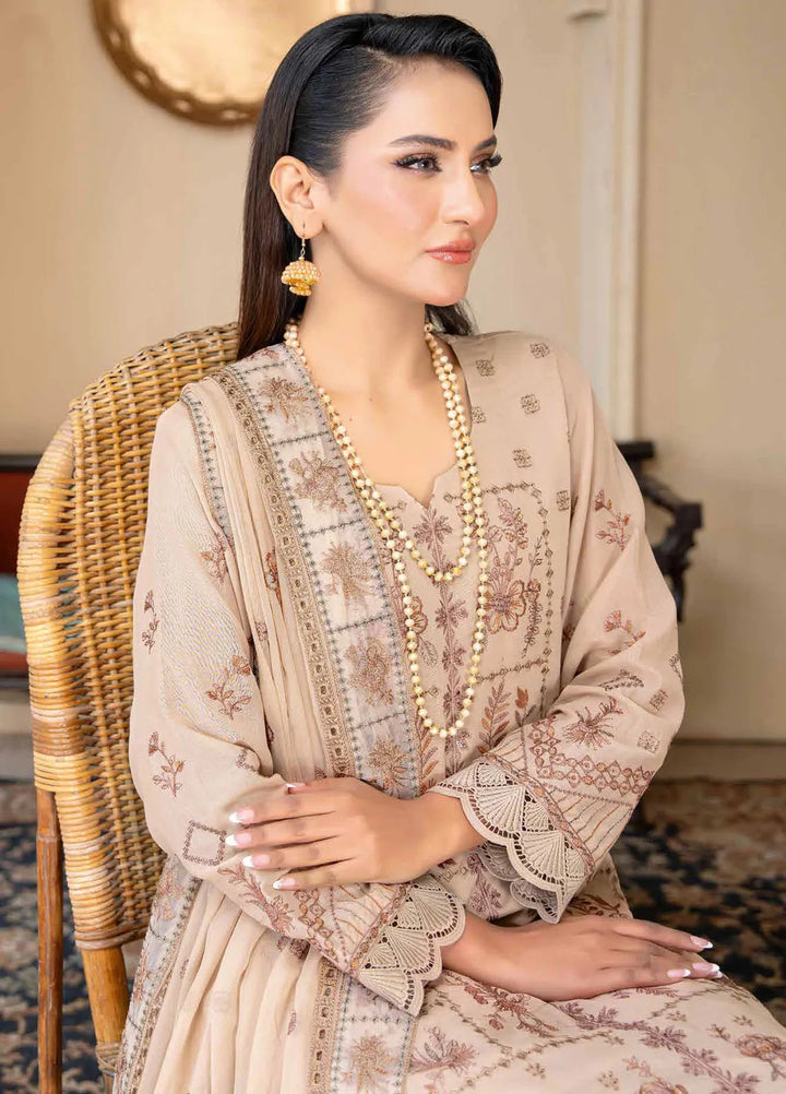 Riaz Arts Embroidered Lawn Suit Unstitched 3 Piece RA25PL D-02 - Summer Collection