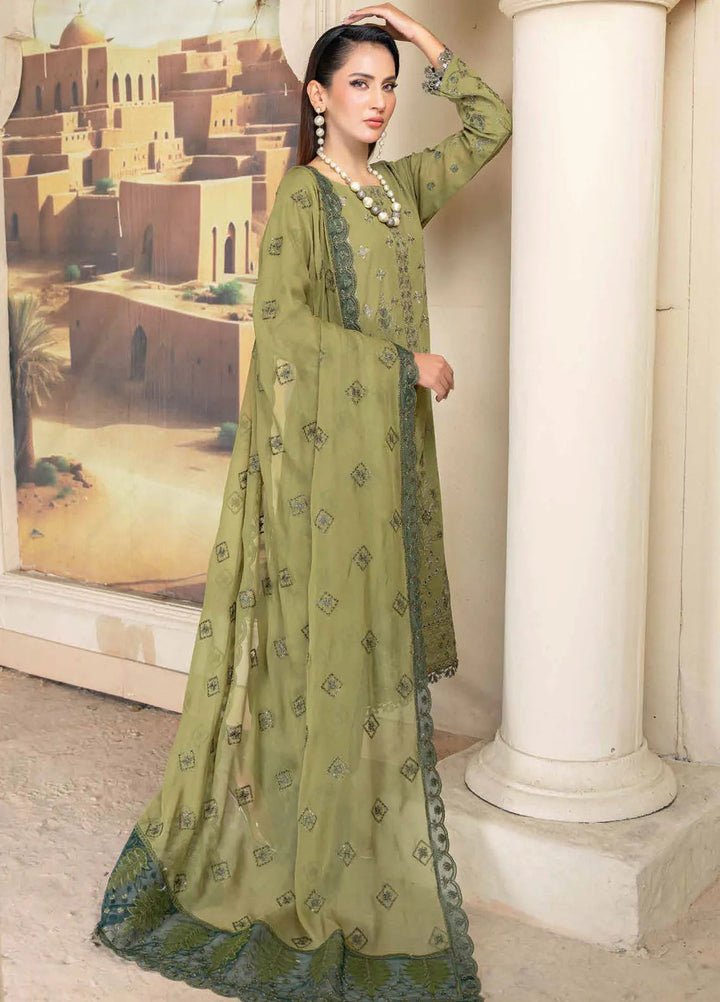 Riaz Arts Embroidered Lawn Suit Unstitched 3 Piece RA25PL D-03 - Summer Collection