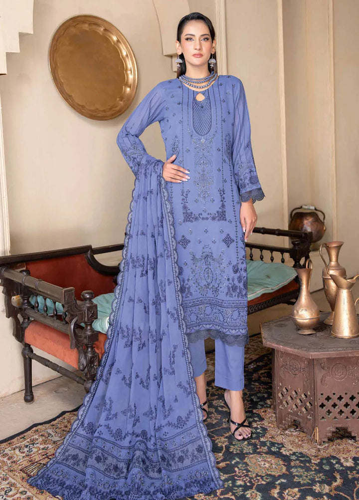 Riaz Arts Embroidered Lawn Suit Unstitched 3 Piece RA25PL D-05 - Summer Collection