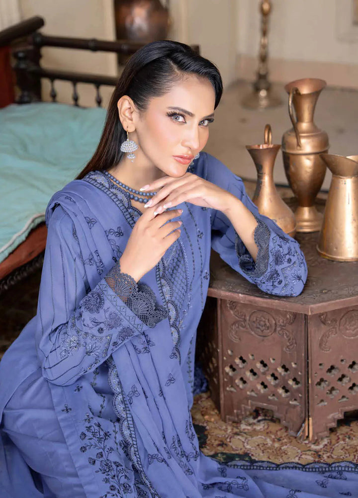 Riaz Arts Embroidered Lawn Suit Unstitched 3 Piece RA25PL D-05 - Summer Collection
