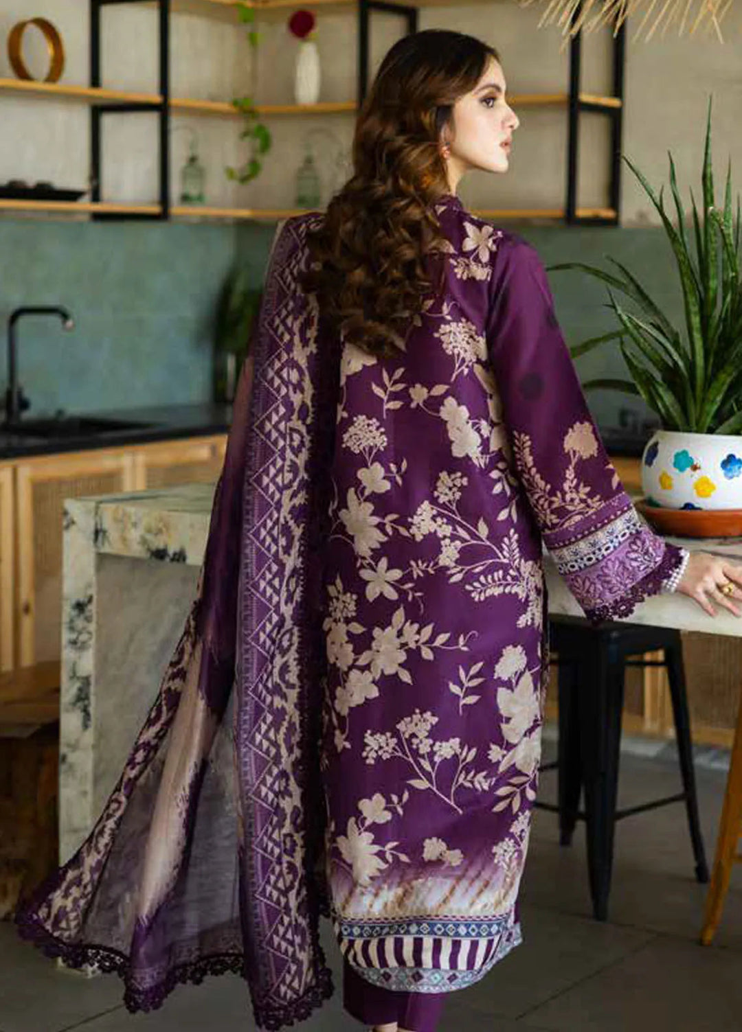 Riaz Arts Embroidered Lawn Suits Unstitched 3 Piece RA25AL AF-160 - Summer Collection