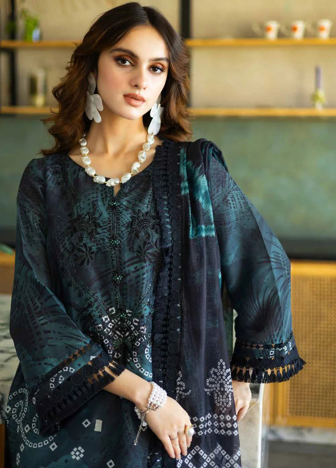 Riaz Arts Embroidered Lawn Suits Unstitched 3 Piece RA25AL AF-161 - Summer Collection