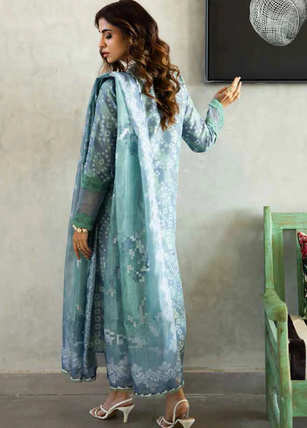 Riaz Arts Embroidered Lawn Suits Unstitched 3 Piece RA25AL AF-163 - Summer Collection