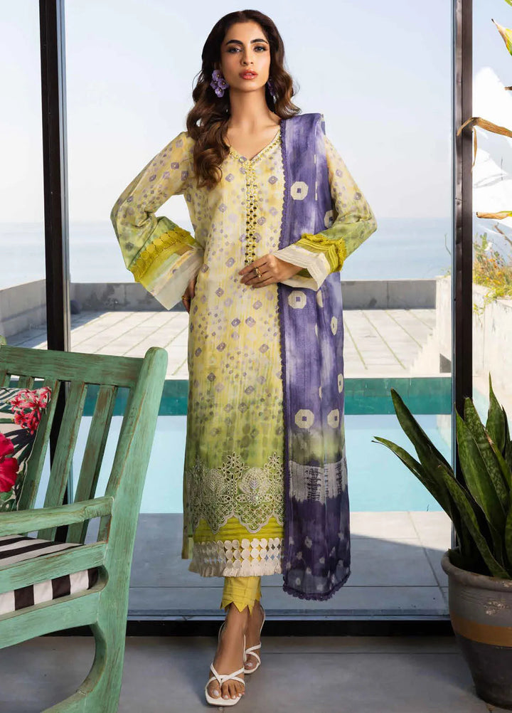 Riaz Arts Embroidered Lawn Suits Unstitched 3 Piece RA25AL AF-165 - Summer Collection